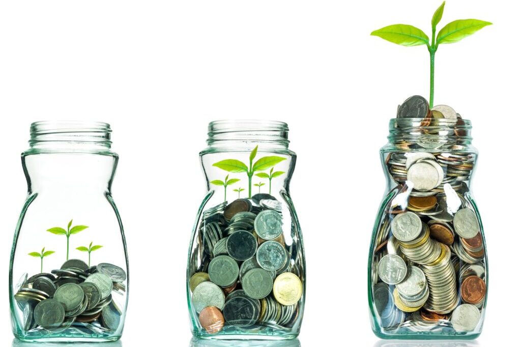 Savings jars growing